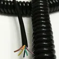 6 core Spiral Spring Wire Extension Electric Cable 0.6 Square High Power Cord 1 PCS/ Lot Undraw 2.5m