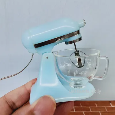 Dollhouse Mini Simulation Electric Egg Beater (Can Be Working) Model for Kitchen Furniture