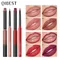 2 stücke Lippenstift Lip liner Stift Set matt wasserdicht Lip Liner Bleistift Kontur Make-up sexy roten Lippenstift lang anhaltende Kosmetik Schönheit