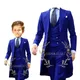 Formal Royal Blue Boys Suit 3 Piece Party Wedding Tuxedo Child Jacket Pants Vest Custom Made Kids