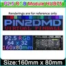 P3.91 Vollfarb-LED-Anzeige modul Hub75 2 5mm * 80mm p2.6 RGB-LED-Panel 64 × 32 p2.5