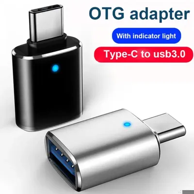 LED USB 3 0 Typ-C otg Adapter Typ C USB C Stecker zu USB Buchse Konverter für MacBook Xiaomi Samsung