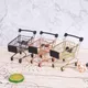 Mini Shopping Cart Trolley Home Office Sundries Storage Ornaments Model Children's Toy Dollhouse
