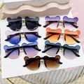 1 stücke Sonnenbrille Männer Frauen Anti-UV-sichere randlose Brille süße Kinder Outdoor-Brillen