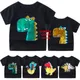 Baby Jungen T Shirt Baumwolle Tops Tees Für Junge Cartoon Pailletten Dinosaurier Kinder Outwear