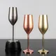 220ml Stainless Steel Goblet Champagne Cup Wine Glass Cocktail Flutes Cup Metal Wine Glass Bar