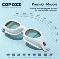 COPOZZ Summer Men Women Swimming Goggles Myopia Adult Anti Fog Diopter Clear Lens -2 to -7