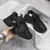 Frauen Schuhe Plattform Herbst Leder 2023 Neue Vielseitige Schwarz Casual Sneaker Einfarbig