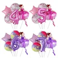 1set 110*80cm Sparkles Ballerina Ballet Dancer Foil Helium Balloons Girl's Happy Birthday Party