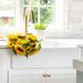 Turner Crisp White Fireclay 30" Single Bowl Farmhouse Apron Front Undermount Kitchen Sink and Drain