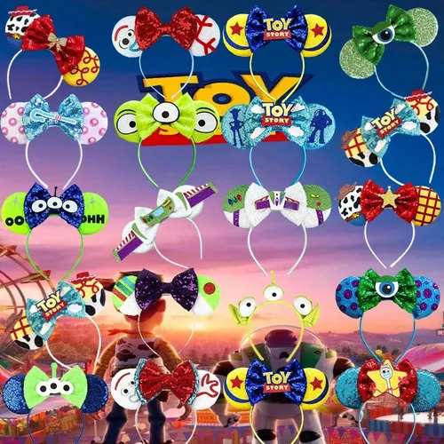 Spielzeug Geschichte Disney Ohren Buzz Lightyear Haarband Frauen Pailletten Bogen Stirnbänder Kinder