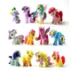 12Pcs/Set Colored Unicorn Princess Luna Horse Action Toy Figures 3-5CM