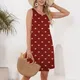 Vintage Liebe Blumen kleidung Frauen elegante lose neue Abendkleider Sommer Strand Urlaub Kleid