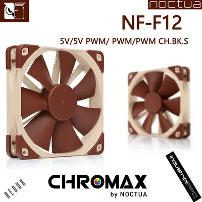 Noctua NF-F12 Computer Case fan 120mm PWM Damping Quiet Radiator For Desktop case CPU air coolers