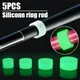 Luminous Silicone Fishing Rod Anti-skid Ring Finger Rod Ring Fish Gear Silicone Rod Stop Ring