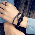 Kleine Zifferblatt Frauen Uhr Vintage Quadratischen Armbanduhren Für Frauen Leder Student Uhr