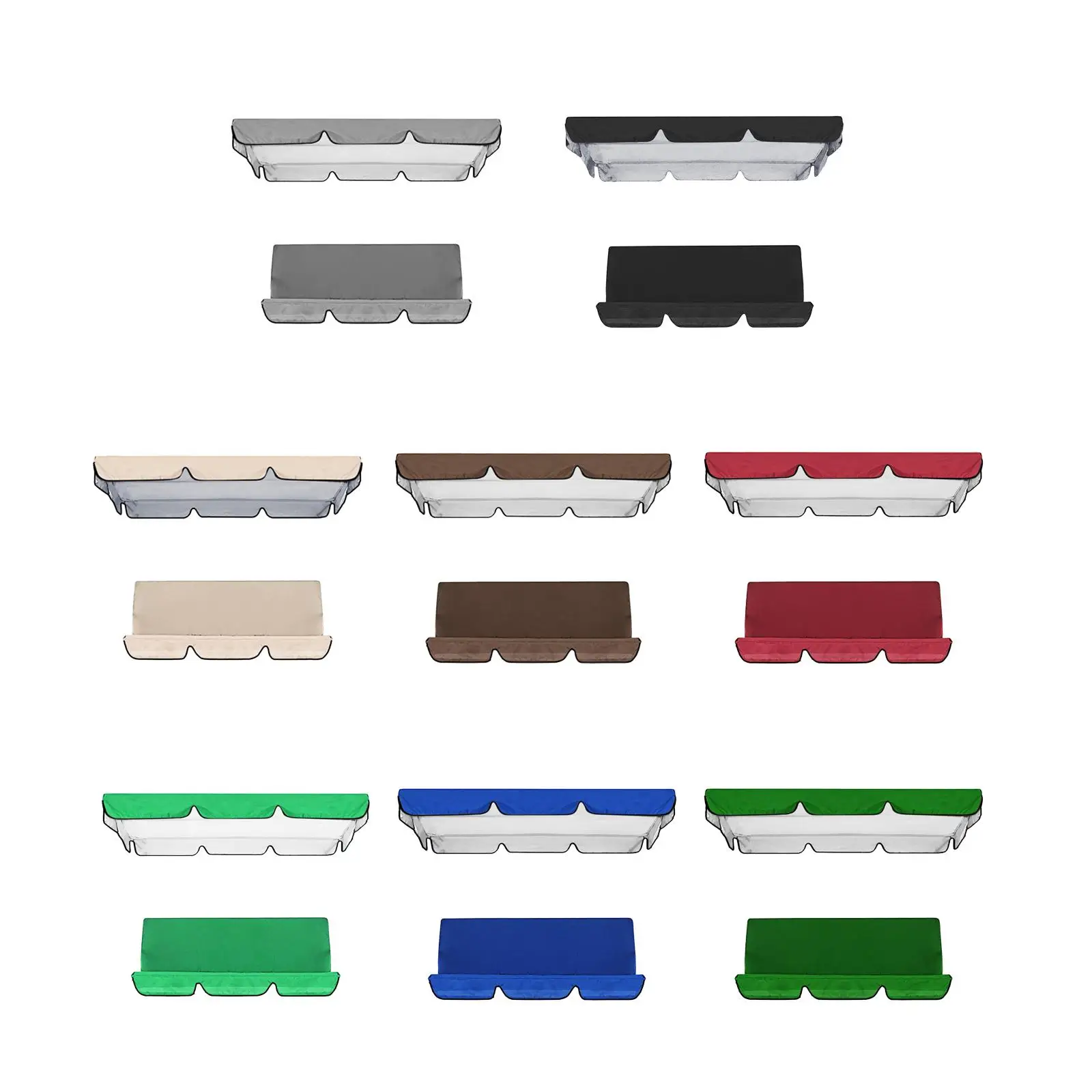 Terrassenschaukel-Überdachung, Ersatz, staubdicht, für den Außenbereich, Gartenmöbel, Abdeckungen, Schaukelsitz, obere Abdeckung für Hof, Gartenschaukel, Veranda, Sitz Image