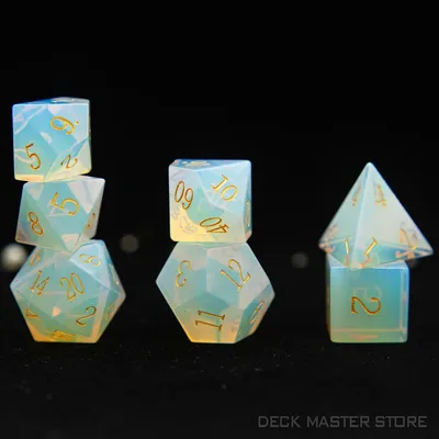 Opal würfel Polyeder Edelstein verschiedene Formen Digital D20 Dnd Würfel für Dungeons und Drachen Image