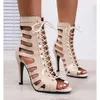 2023 neue sexy Frauen schwarz High Heels weiche Peep Toe Stiefel Frau Schuhe Indoor Wildleder Sohle