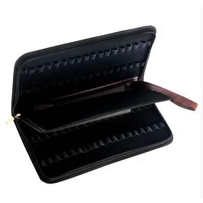 2018 Fountain/Roller Ball Pen Large PU Leather 36 Fountain Pens Pencil Case Storage Holder Zip Bag for 36 Pens