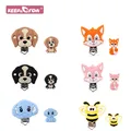 2pcs/lot Baby Cartoon Pacifier Clip Animal Beads Food Grade Silicone Teething Beads DIY Soother