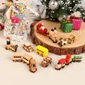 Puppenhaus Miniatur Holzauto/Bus/Zug Mini Möbel Modell kleine handgemachte hölzerne Spieluhr DIY