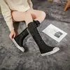 Versetzt Niet Schuhe High Top Seite Zipper Student Leinwand Schuhe Punk Stiefel Hohe Rohr Casual Schuhe Turnschuhe Tenis Feminino