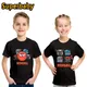Heißer Verkauf roter Ball 4 Druck Cartoon Kinder T-Shirt lustige Jungen Jungen Mädchen Kleidung