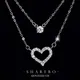New 925 Sterling Silver Zircon Heart Necklaces Pendant Fashion Sterling Silver Jewelry Statement for