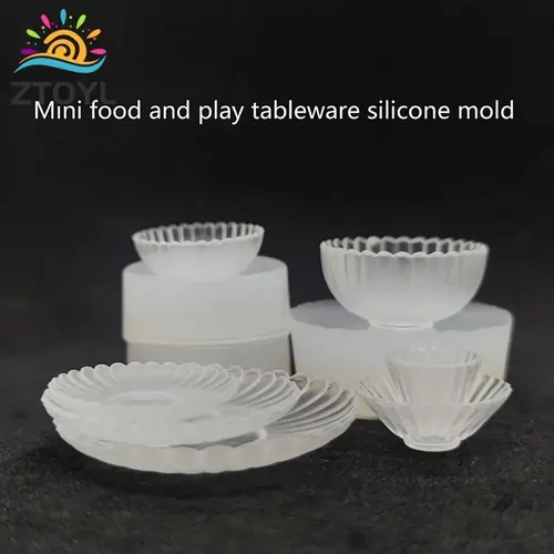 Puppenhaus Silikon Geschirr Form Puppenhaus Mini Dish Bowl Modell Puppen Haus Küche Spielzeug