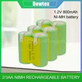 1.2V 2/3AA 800mAh Ni-MH Rechargeable Battery With Welding 2* Battery Alternative 2.4V 2/3AA sheet