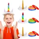 Unicorn Game PVC Inflatable Unicorn Horn Hats Ring Toss for Kids Birthday Party Gift Unicorn