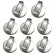 8 PCS 6mm Metal Silver Gas Stove Cooker Knobs Adapter Oven Switch Cooking Surface Control Locks