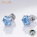 1-4 CT D Color VVS1 3EX Moissanite Stud Earrings Brilliant Round 8H8A Cut Lab Diamond Platinum