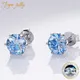 1-4 CT D Color VVS1 3EX Moissanite Stud Earrings Brilliant Round 8H8A Cut Lab Diamond Platinum