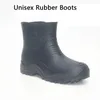 Herren-Gummistiefel, kurze Röhre, atmungsaktive Regenstiefel, universelle Plattform, Winterkocher, reife Schuhe, einfarbig, Größe 37–46