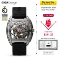 Ciga Design Z-Serie Titan Gehäuse Skelett mechanische Uhr für Männer Luxus Automatik werk