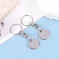 2Pcs Shopping Trolley Remover Key Ring Token Chip With Carabiner Hook Practical Metal Portable