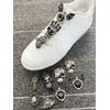 Punk schwarz Schmuck Schnürsenkel Charms für Turnschuhe Frauen Schuh Spitze Clips Dekorationen DIY Schnalle Zubehör Weihnachten Halloween Dekor