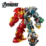 Disney Marvel Avengers Iron Man MK44 Ironman Hulkbuster Hulk Roboter Figuren Idee Technische Gebäude