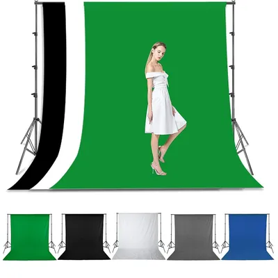 Photography Backdrops Green/White/Black/Grey Muslin Cotton Green Screen Chromakey Photo Background Cloth For Photo Shoot Props