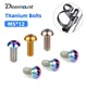 Deemount M5*12mm Bicycle Bottle Cages Bolts Titanium TC4 Kettle Stand Fixing Screw 3mm Hex Head MTB