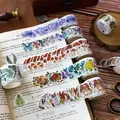 100 Pcs Washi Tape Cute Forest Animals Butterfly Plants Stickers Self-adhesive Small Stickers For