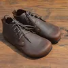 Careaymade-Echt leder Damenschuhe verrücktes Pferd Leder Einzels chuhe High Top Kork Schuhe Big Head Schuhe hand gefertigt Größe 35-45