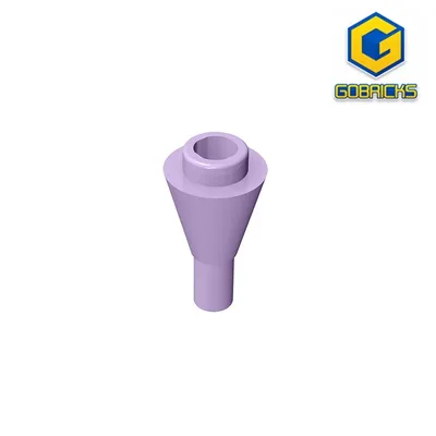 Gobricks GDS-1138 Kegel 1 x 1 umgedreht mit Stange, kompatibel mit Lego 11610 DIY-Lernbausteinen für Kinder Image