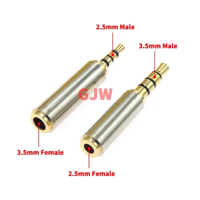 1/2/5 stücke Audio-Klinkenst ecker 3,5mm Stereo-Stecker auf 2,5mm Buchse 2,5 Stecker auf 3,5 Buchse Image