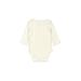 Carter's Long Sleeve Onesie: White Bottoms - Size 3 Month