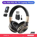 TV Bluetooth Wireless Headphones with Microphone HiFi Stereo Video Game Headset Gamer For PC PS4 PS5