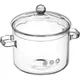 1pc High Borosilicate Glass Saucepan Instant Noodle Cereal Soup Pot With Lid Stovepot Cooking Pot