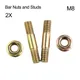 4pcs Bar Nuts & Bar Studs/Bolts For Baumr-Ag SX62 62cc Chainsaw Chain Saw Medium Carbon Steel For